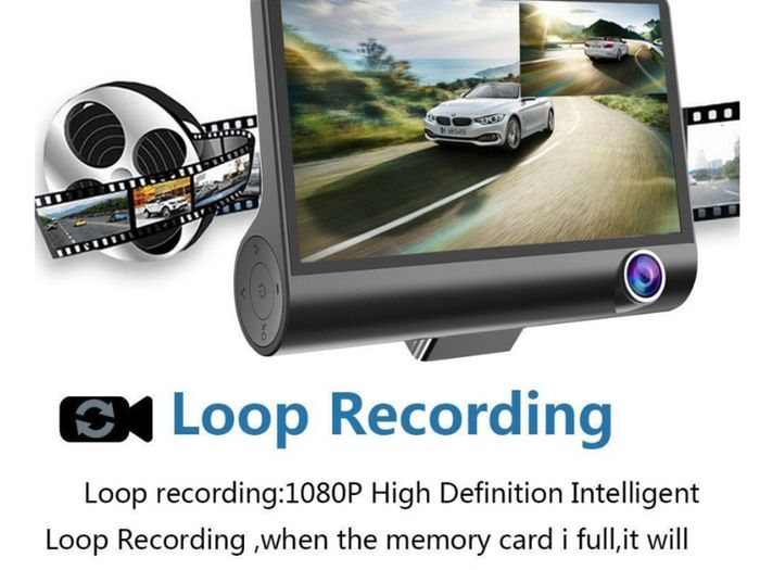1080P Car DVR 4.3 inch Lens Dash Cam Front and Rear Video Recorder Camera G-sensor