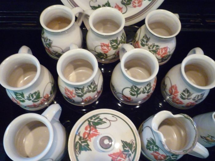 Stoneware Jackson Pottery Coffee tea service 12 pieces. IMMACULATE. CLASSIC STONE WARE