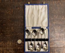 Vintage Silver-Plated Tea Spoons in Box