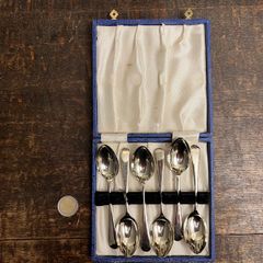 Vintage Silver-Plated Tea Spoons in Box