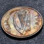 Ireland 1968 1d Penny Beautiful Uncirculated with Amazing Rainbow Toning Image 9