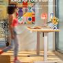 Electric Standing Desk Height Adjustable 120 x 60cm, Sit Stand Desk with 4 Memory Smart Pannel for Home Office with Splice Board Image 5
