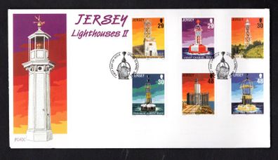 2003 Jersey Jersey Lighthouses II Commemorative Stamps First Day Cover (FDC)