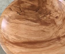 SMALL Wooden Bowl -SPALTED BEECH- and the date 1997.as trinket dish handmade wood turning by Dan O'Loughlin .
