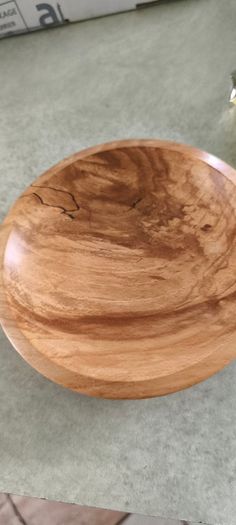 SMALL Wooden Bowl -SPALTED BEECH- and the date 1997.as trinket dish handmade wood turning by Dan O'Loughlin .
