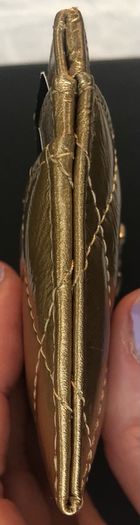 Chanel gold cardholder