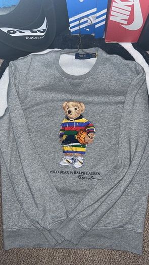 Ralph Lauren Polo Bear Sweatshirt Basketball-Themed Small Heater Design