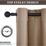 NEW SALE | Bedroom Blackout Curtains - Thermal Eyelet Short Kitchen Curtains Energy Saving Curtains for Living Room/Home Office, 2 PCs, W 46-inch x L 54-inch Image 5