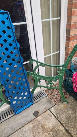 iron cast garden bench sides ends