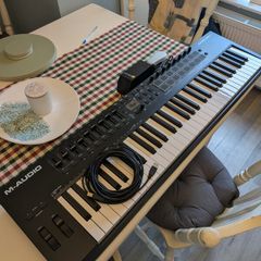 M AUDIO Oxygen Pro 61 Midi Keyboard, with additional sustain pedal and extra long midi cable