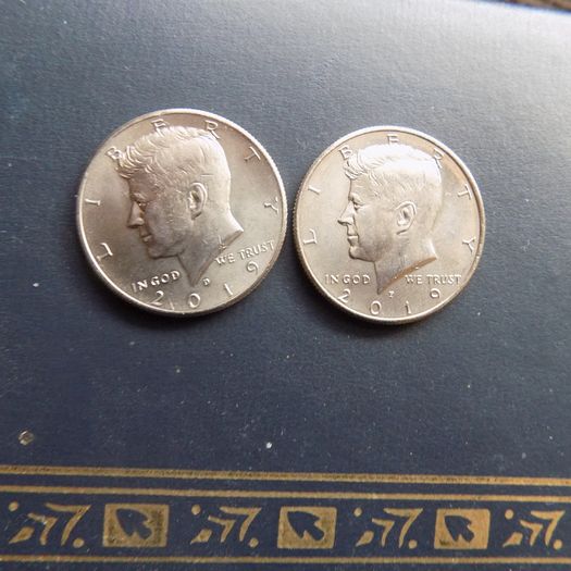 JFK 2019.P and D.Half Dollars.Denver and Philadelphia.High Grade.Uncirculated.