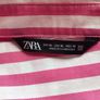 Zara Ladies 100% Cotton Pink and White  Casual Candy Stripe Shirt Blouse XL Uk 20/22 includes Postage Image 4