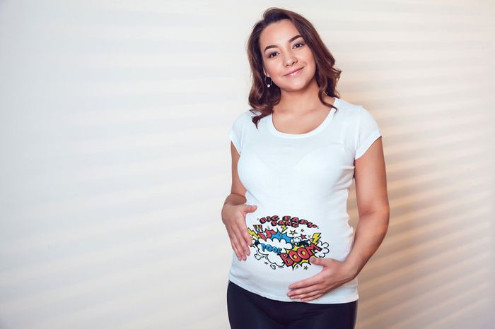 Baby boom cool funny ladies girls T-shirt Tee Top Shirt for new pregnant mom