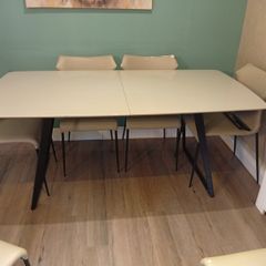 Extendable table and 6 chairs