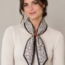 Paisley print neck scarf with ring detail Image 2