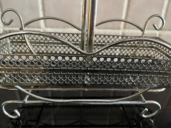 Silver Plated Condiment Stand & Jars