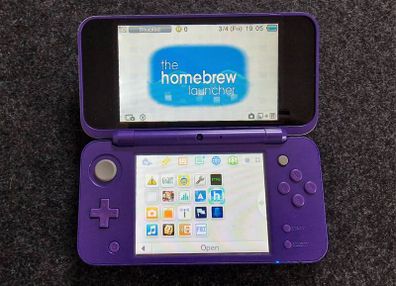 New Nintendo 2DS XL Purple Modded 64GB Excellent Condition