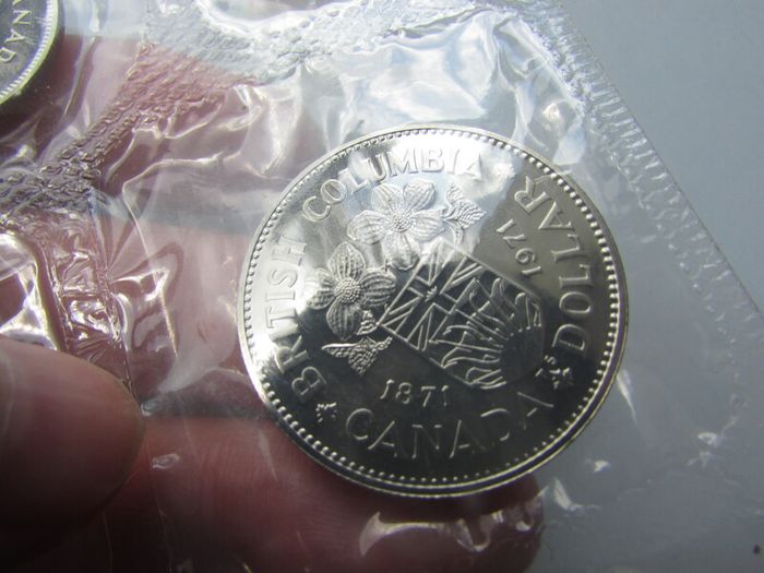 Canada Mint set 1971.British Columbia 1871-1971.Gem BU.Six coins.