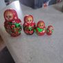 Matryoshka doll "Ladybug Red" Hand Painted Russian Dolls set of 4 Image 7