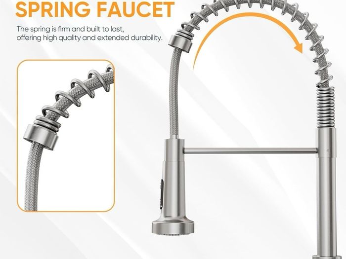 Brushed nickel pull down kitchen tap NEW