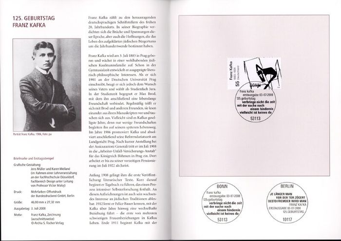 2008 Bundes Republic Deutschland (Germany) Federal Annual Stamp EFT Collection 2008. Includes 49 images of contents