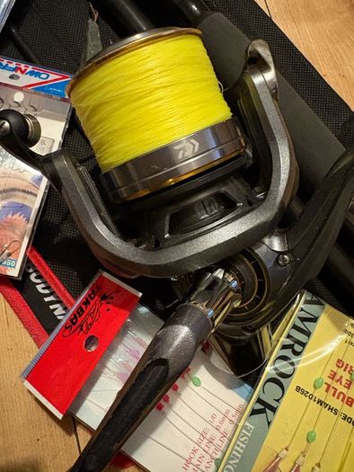 fishing rod and feel daiwa silstar mackrell sea rod pollock pier rock beach feathers weights