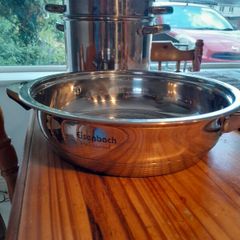 Heavy large stainless steel pan
