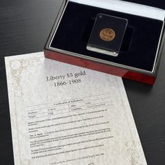 1984 Liberty 5 dollars Half Eagle Gold Coin 22k / CT