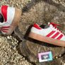 Premium Adidas Samba Wedge White Red Leather Image 3