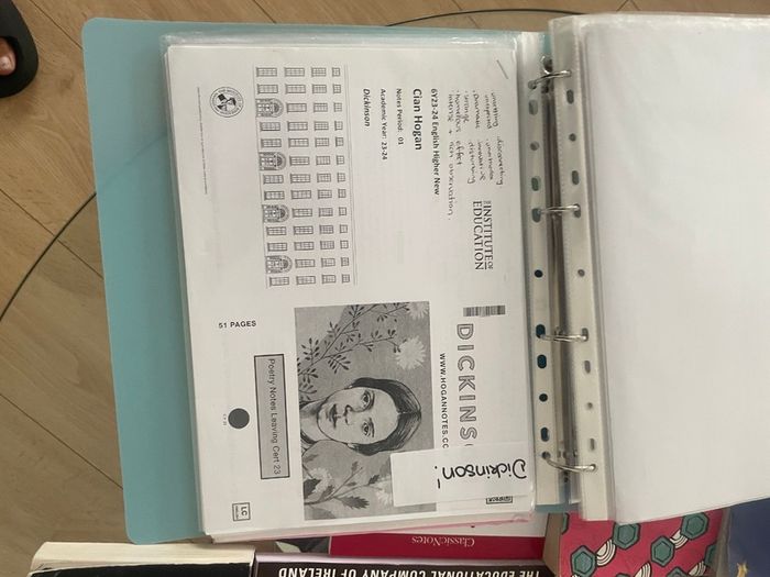 English books and notes from Institute of Education