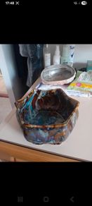 1960s glazed planter bowl