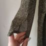 HM Womens Black and Gold Glitter Stretch Mesh long top, size 10 Image 4