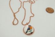 Handmade Rosegold Robin Pendant