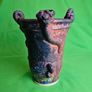 Michael Kennedy Sligo Studio Pottery Vase , Irish Ceramic Art, Ram Horn Handles Image 5