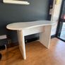 Modern curved/oval white desk or console table Image 2