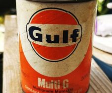 Vintage Engine Oil. FULL Gulf - 0.87 Pints