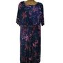 Anthology navy floral stretch pencil Occasion dress size 16 Postage included Image 2