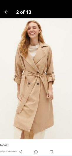 Stradivarius Trench Coat - Beige - Size L - BNWT RRP 50