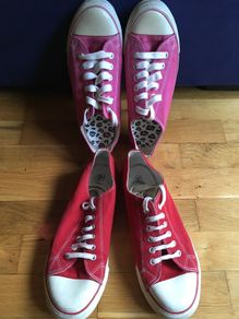 NEXT Baseball Sneakers 41 Two Pairs Canvas Plimsolls    -  with Bonus Funky Insoles