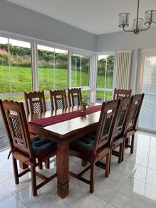 Dining table with 8 chairs