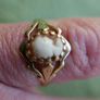 Vintage 9ct  Yellow Gold 375 Gold Oval Shell Cameo Ring 1,4g size O Image 4