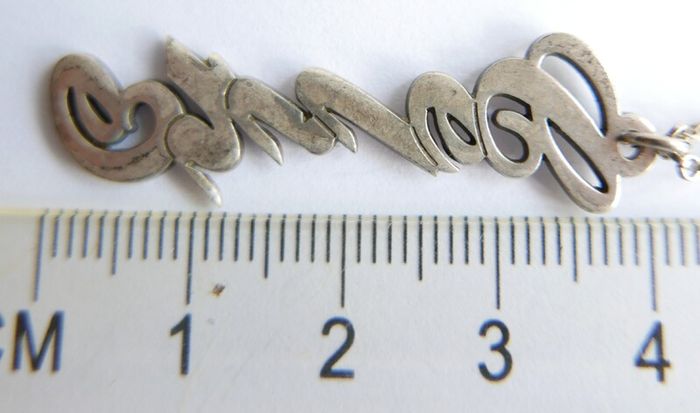 CELINE 925 Sterling Silver Name Necklace