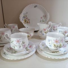 Richmond Bone China 21 piece Tea set 'Wild Anemone'