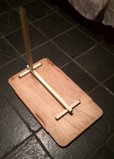 Adjustable bedside trolley