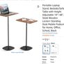 Portable Laptop Stand, Bedside - Sofa Table with Height Adjustable 18'' - 48'', Sleek Wooden Lectern Standing Desk Image 8