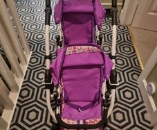 Toy twin stroller & high chair
