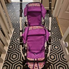 Toy twin stroller & high chair