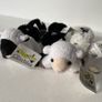 Black/ White Sheep Pom Pom Keyring, Magnet Image 2