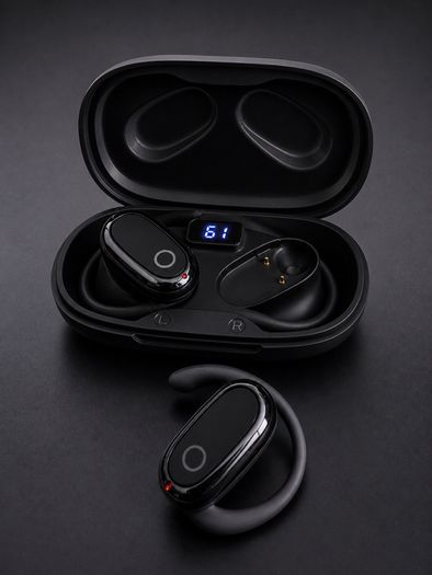 Open Ear Wireless Earbuds Bluetooth 5.3 Sport Headphones LED Display Ear Hook