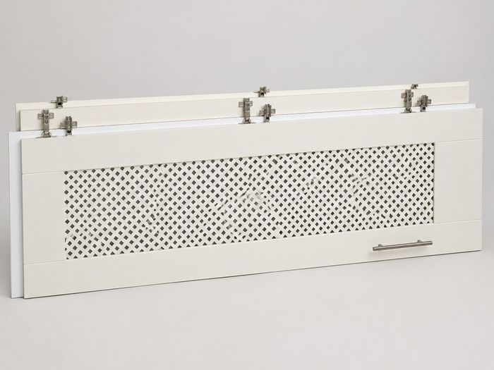 Traditional Off-White Wardrobe Doors with Grille Panels & Hinges